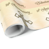 コーディネーション50周年記念金ゴールドクロス ラッピングペーパー (ロールコーナー)