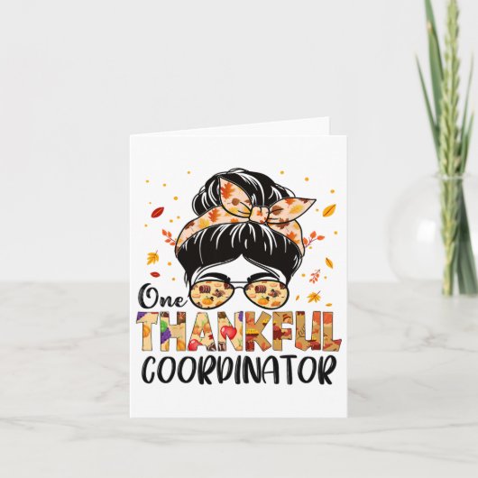 コーディネーターOne Thanks ful Messy Bun Thanks Giving Fa カード (正面)