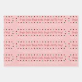 コーディネートセット – ピンクベルラッピング紙 ラッピングペーパーシート (正面3)