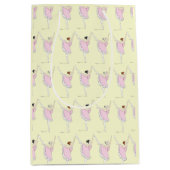 コーディネートPink & Yellow Ballerinaバレエダンス ミディアムペーパーバッグ (正面)