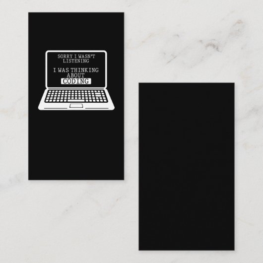 コーディングおもしろいコンピュータエンジニアおもしろいプログラマ 名刺 (正面/裏面)