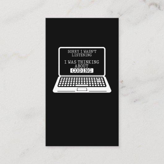コーディングおもしろいコンピュータエンジニアおもしろいプログラマ 名刺 (正面)