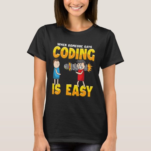 コーディングが簡単 Tシャツ (正面)