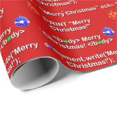 コーディングのクリスマスの紙2 ラッピングペーパー (ロールコーナー)