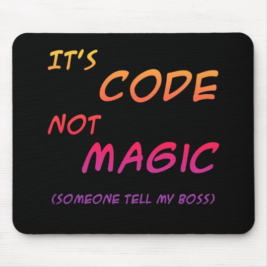 コーディングのユーモア マウスパッド (正面)
