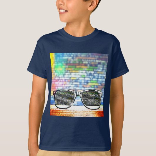 コーディングの写実的な男の子のTシャツ Tシャツ (正面)