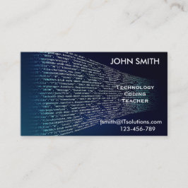 コーディングの技術の先生か個人教師 名刺