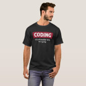 コーディングはタイピングの別名 ソフトウェアD Tシャツ (正面フル)
