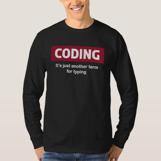 コーディングはタイピングの別名 ソフトウェアD Tシャツ (正面)