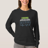 コーディングはMy Cardio Programming Coder Computer Gee Tシャツ (正面)