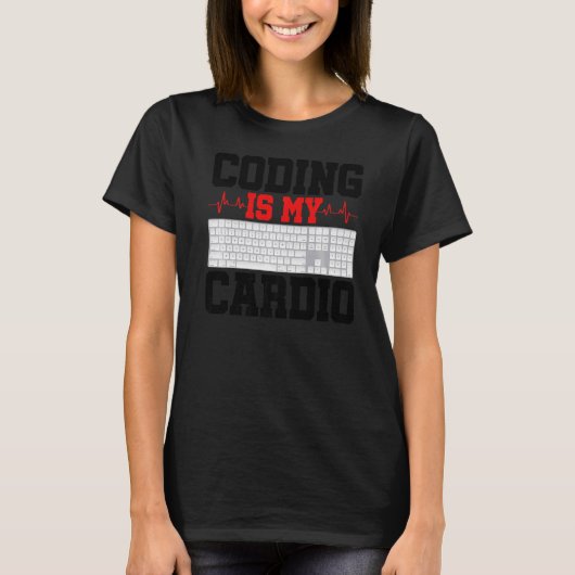 コーディングはMy Cardio Programming Software Developer Tシャツ (正面)