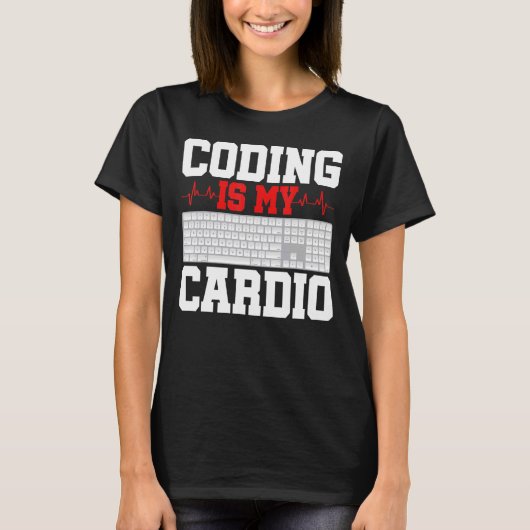 コーディングはMy Cardio Programming Software Developer Tシャツ (正面)