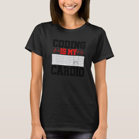 コーディングはMy Cardio Programming Software Developer Tシャツ (正面)