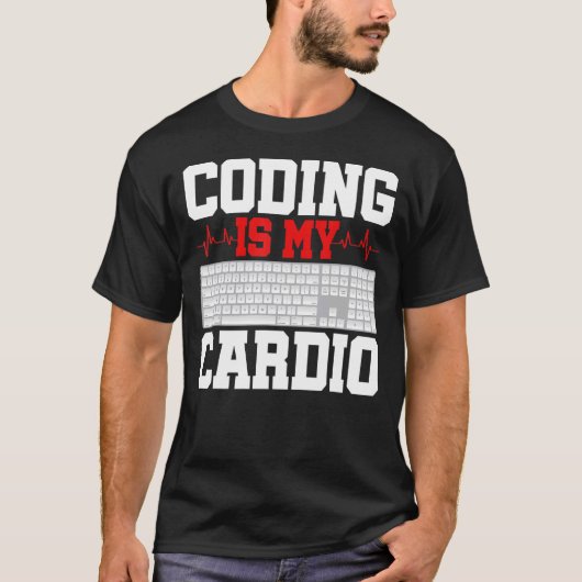 コーディングはMy Cardio Programming Software Developer Tシャツ (正面)