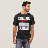コーディングはMy Cardio Programming Software Developer Tシャツ (正面フル)