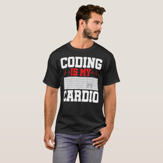 コーディングはMy Cardio Programming Software Developer Tシャツ (正面フル)