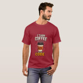 コーディングへのコーヒー プログラマーTシャツ Tシャツ (正面フル)