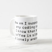 コーディングを終わらせるにはどうしたらいいのか… コーヒーマグカップ (正面左)