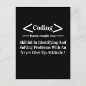 コーディングコーダプログラマ開発者コーディング ポストカード (正面)