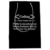 コーディングコーダプログラマ開発者コーディング ミディアムペーパーバッグ (正面)