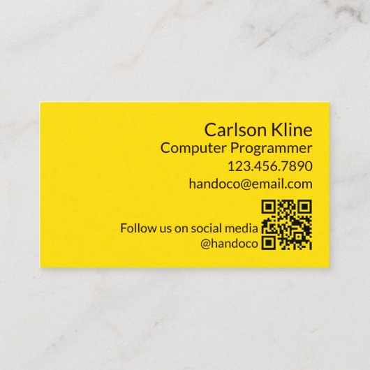 コーディングモダン技術QRコード名刺 名刺 (裏面)