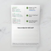 コーディング子供へカード(JavaScriptプログラム内部) サンキューカード (内部)