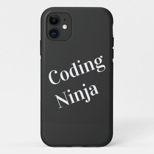 コーディング忍者白黒 Case-Mate iPhoneケース (裏面)