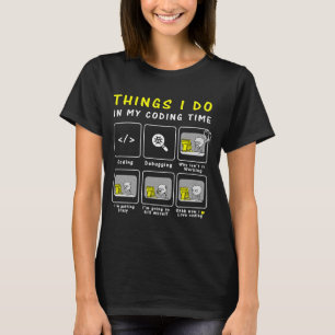 コーディング時間で行うプログラマのコード Tシャツ