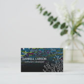 コーディング言語の背景 | テクニカルノードグラフィックス 名刺 (スタンド正面)