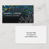 コーディング言語の背景 | テクニカルノードグラフィックス 名刺 (正面/裏面)