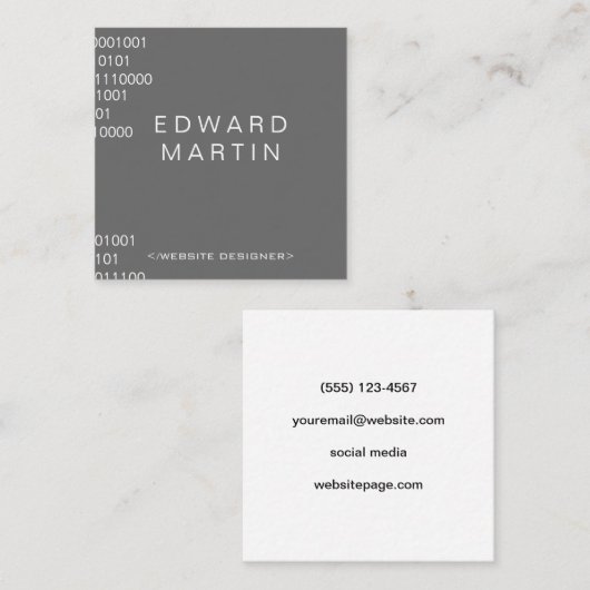 コーディング スクエア名刺 (正面/裏面)