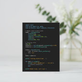 コーディング・ユーモア - 開発者の論理とテクノロジーの生活 ポストカード (スタンド正面)