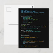 コーディング・ユーモア - 開発者の論理とテクノロジーの生活 ポストカード (正面/裏面)