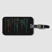 コーディング・ユーモア - 開発者の論理とテクノロジーの生活 ラゲッジタグ (正面横)