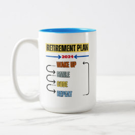 コーディング – Retirement Plan 2024 Mug ツートーンマグカップ