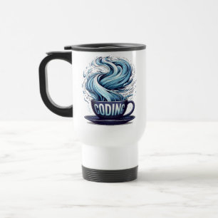 コーディングCoffee Cupバイナリストリーム トラベルマグ