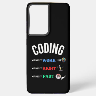 コーディングMake it make it make it make it make it make Samsung Galaxy S21+ケース