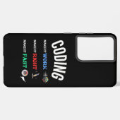 コーディングMake it make it make it make it make it make Samsung Galaxyケース (裏面横)