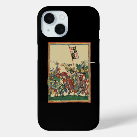 コーデクス・マーネッセ 騎士の突撃 14世紀 Case-Mate iPhoneケース (裏面)