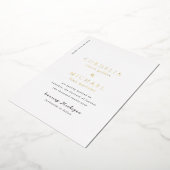 コーデモダンリア結婚式の日付の保存 箔招待状 (回転した状態)