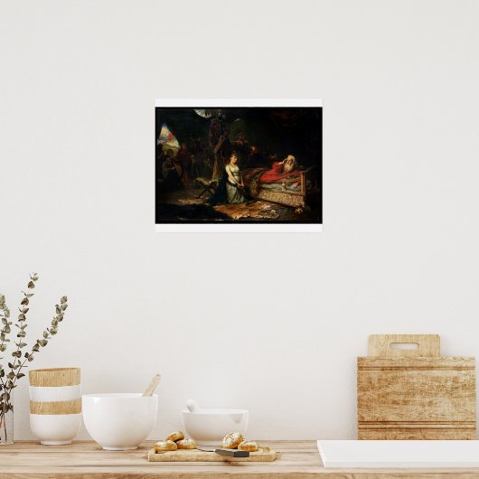 コーデリアとキングリア(キャンバス上の油) ポスター (キッチン)