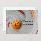 コートに愛を持つバスケ感謝していット ポストカード (正面/裏面)