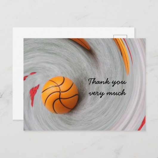 コートに愛を持つバスケ感謝していット ポストカード (正面/裏面)