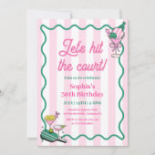 コートのピックボール誕生日を打とう 招待状 (正面)