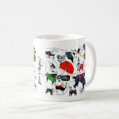 コートのマグの犬 コーヒーマグカップ (正面右)