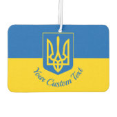 コートの腕との文字を持つウクライナカスタム国旗 カーエアーフレッシュナー (裏面)