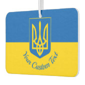 コートの腕との文字を持つウクライナカスタム国旗 カーエアーフレッシュナー (左)