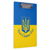 コートの腕との文字を持つウクライナカスタム国旗 クリップボード (右)