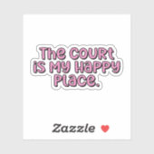 コートは私の幸せな場所ピンクのピックボール シール (シート)