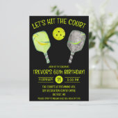 コートを叩こう!ピックボール誕生日パーティー 招待状 (スタンド正面)